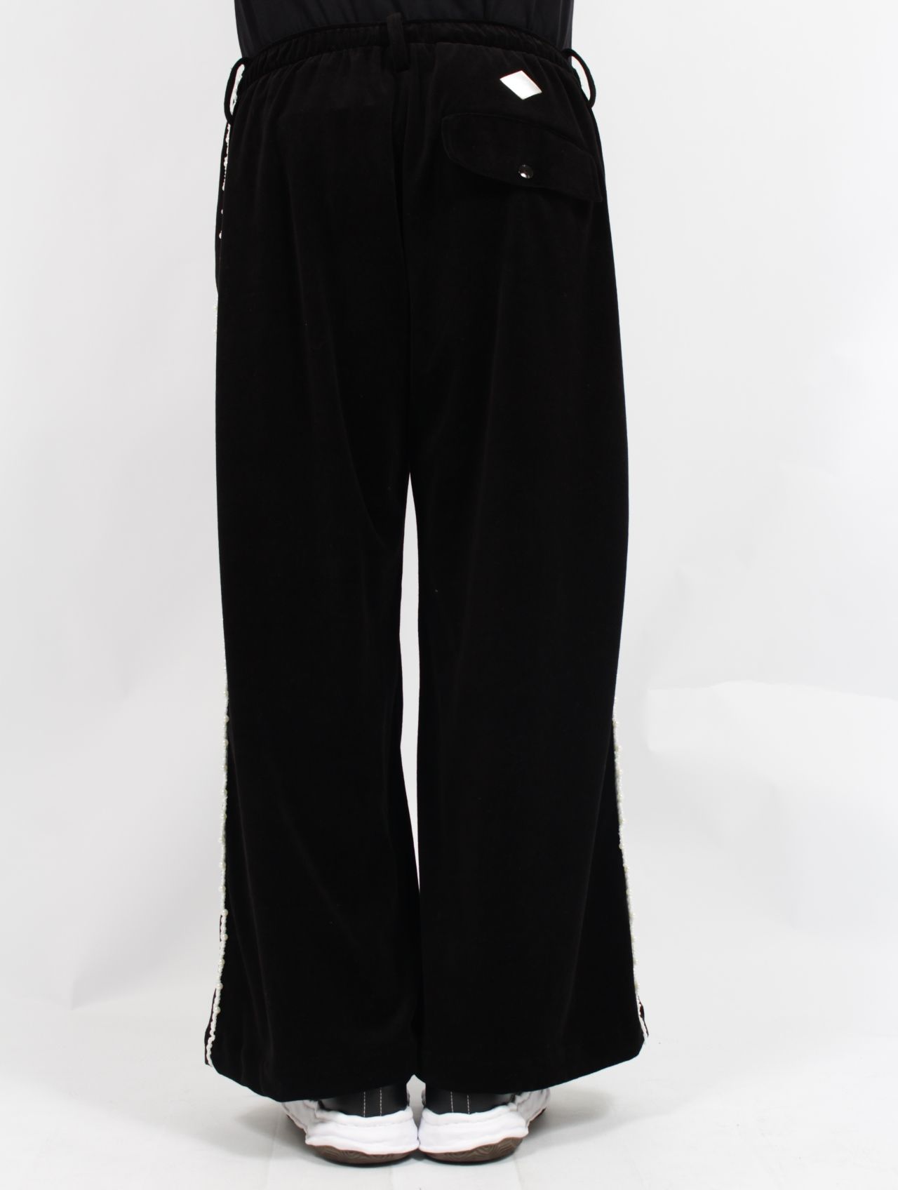 【25SS】パール パイピング ベロア トラック パンツ / PEARL PIPING VELOURS TRACK TROUSERS / ブラック【&TEAM TAKI着用】