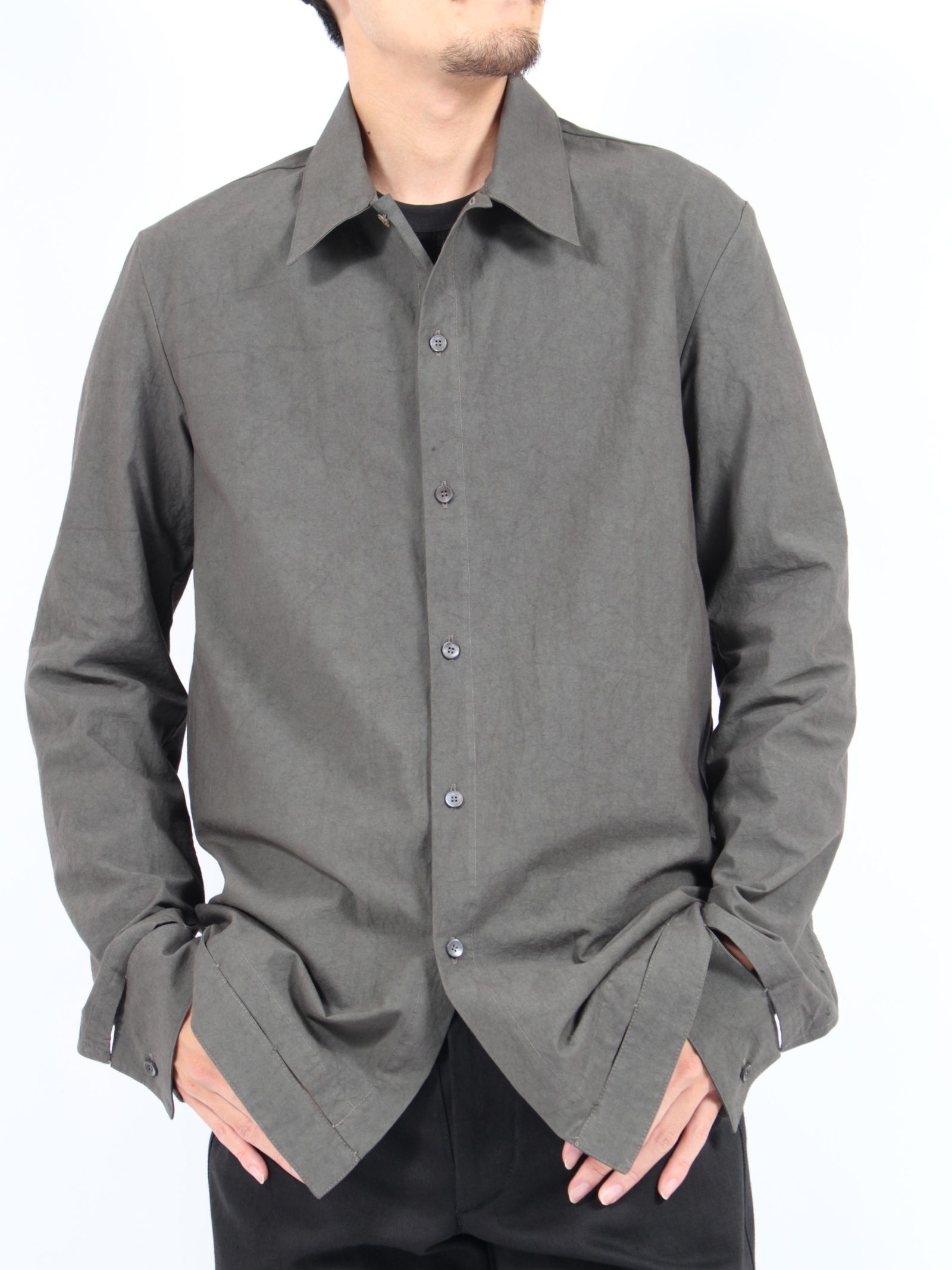 定価3.1万 20AW AKM ハンドステッチ レイヤード シャツ