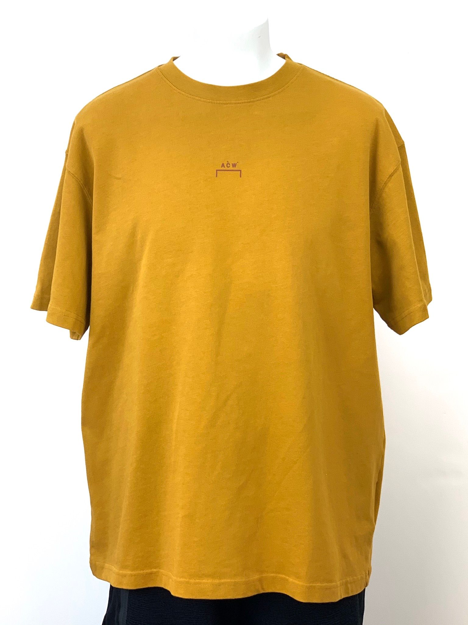 バックペイント ジャージTシャツ / COTTON SINGLE JERSEY SAFFRON EROSION T-SHIRT / サフラン × ブラウン