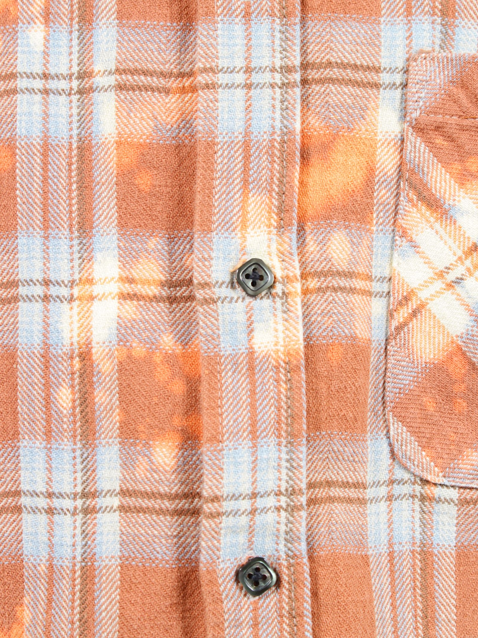 【26SS】コットン フランネル チェック ブリーチ シャツ / COTTON FLANNEL CHECK BLEACH SHIRT / レッド