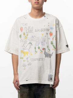 【26SS】キッズ ドゥードゥル Tシャツ  半袖 カットソー / KIDS DOODLE TEE / ホワイト