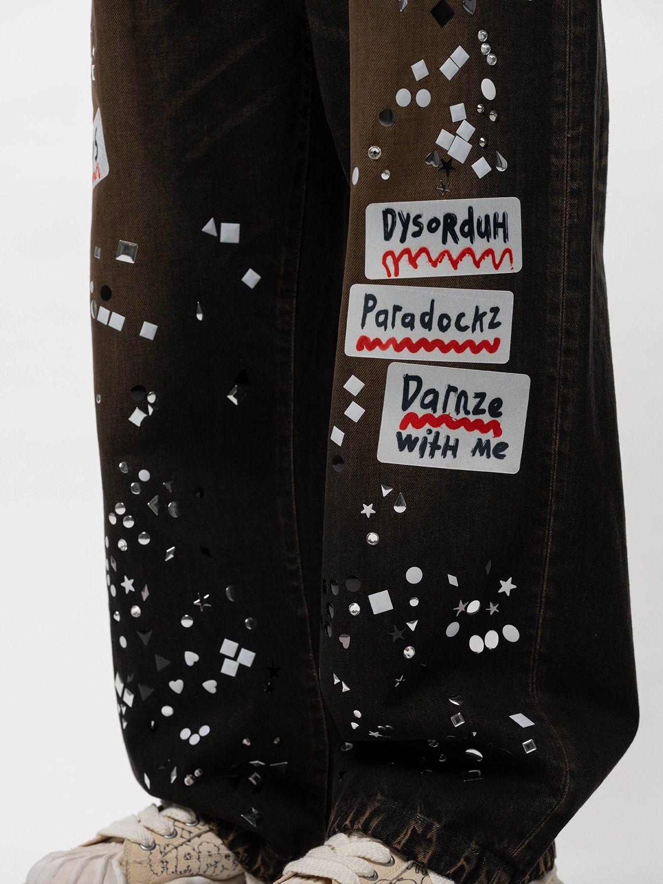 【26SS】ステッカー ジーンズ / JEANS W STICKER / ブラック