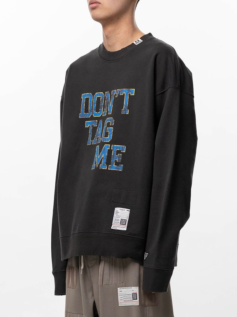 【26SS】ドント タグ ミー プリント スウェットシャツ 長袖カットソー / DON'T TAG ME PRINTED PULLOVER / ブラック