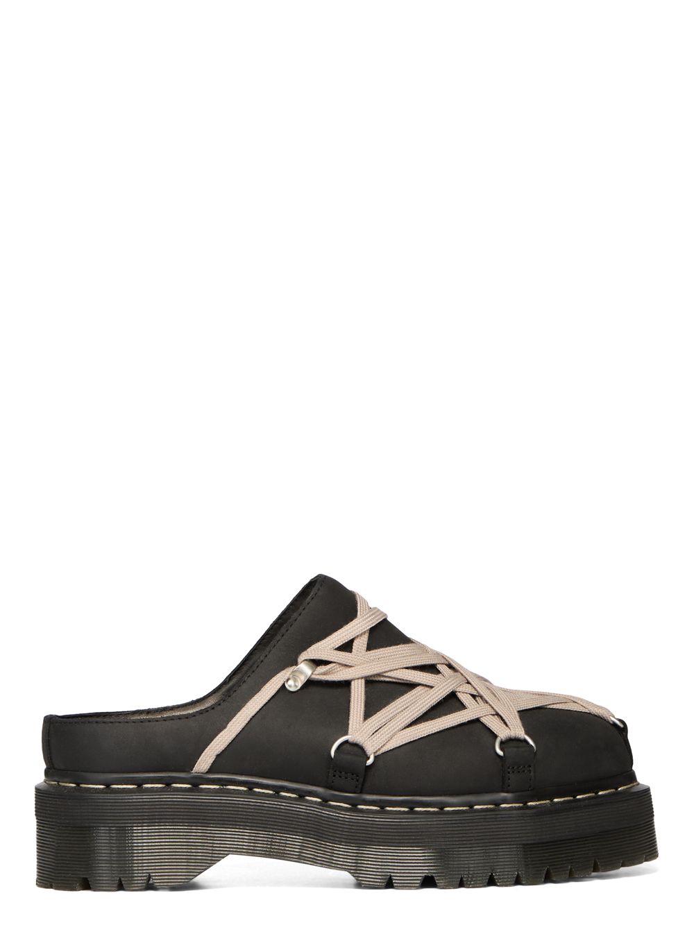 【26AW】Dr.Martens コラボレーション クアッド ソール メガレース ミュール / QUAD SOLE MEGALACE MULE / ブラック