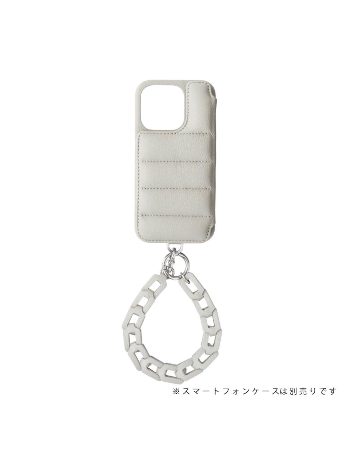 レザーチェーン ハンド ストラップ / HAND STRAP RECTANGLE / パール