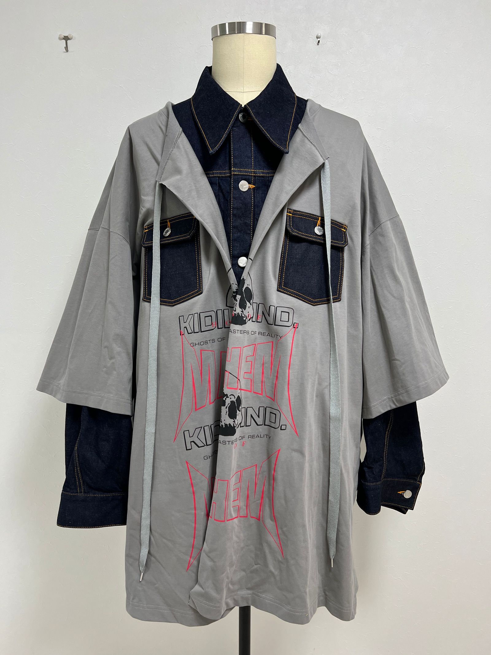 KIDILL - 【23AW】プリント Tシャツ レイヤード オン デニムジャケット / LAYERD DENIM JACKET MULTI  PRINT TEE / インディゴ | STORY