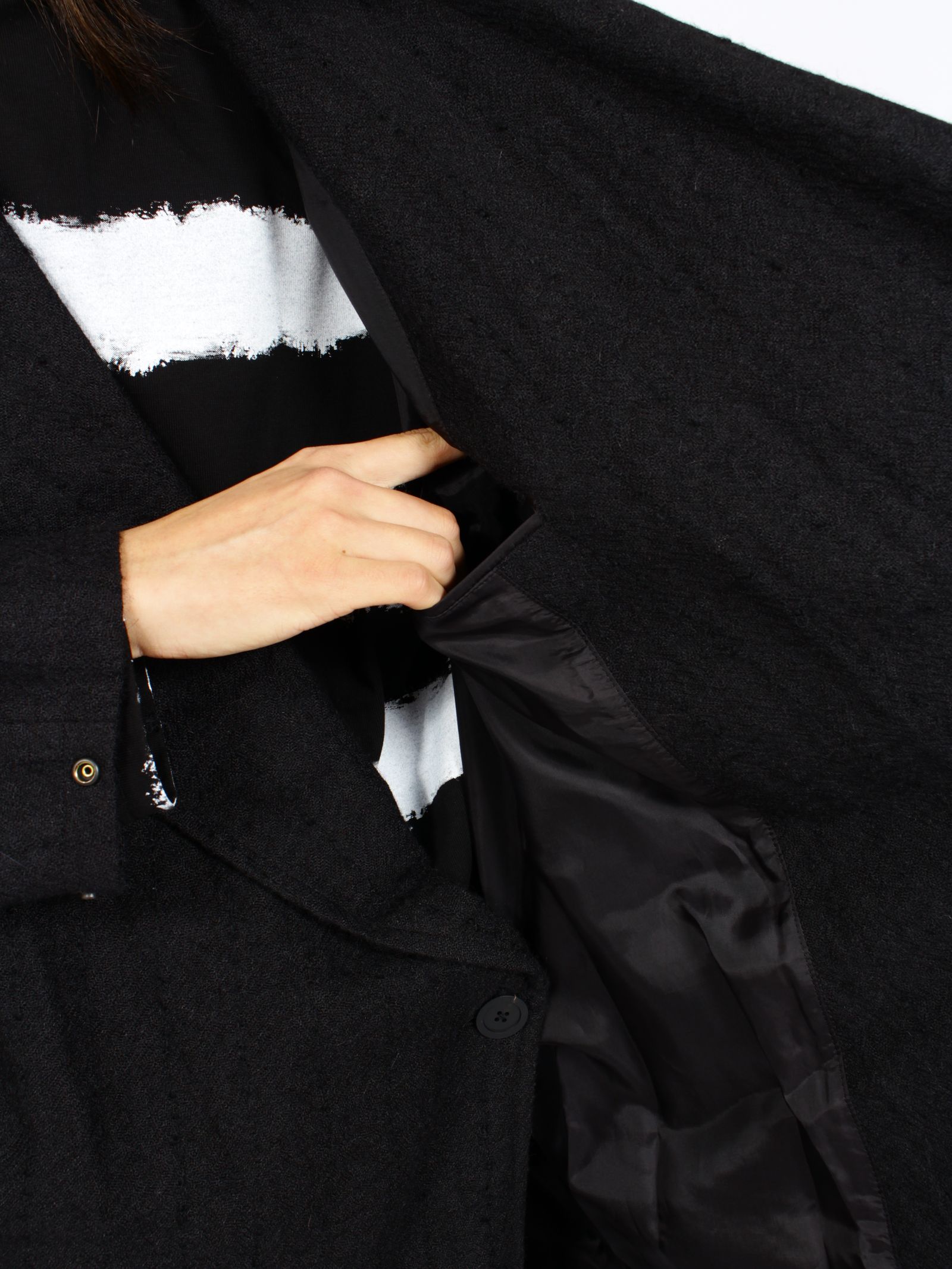 【26AW】トゥー ダブル ブレステッド コート / TOO DOUBLE-BREASTED / ブラック