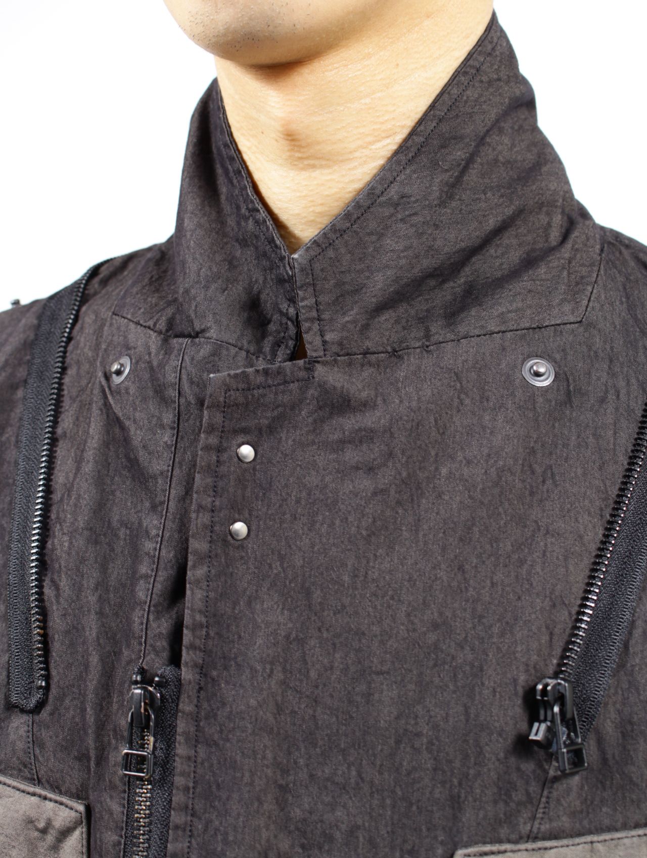 【25SS】ガーメント ダイド タクティカル ジャケット / GARMENT DYED TACTICAL JACKET.13 / アッシュブラック