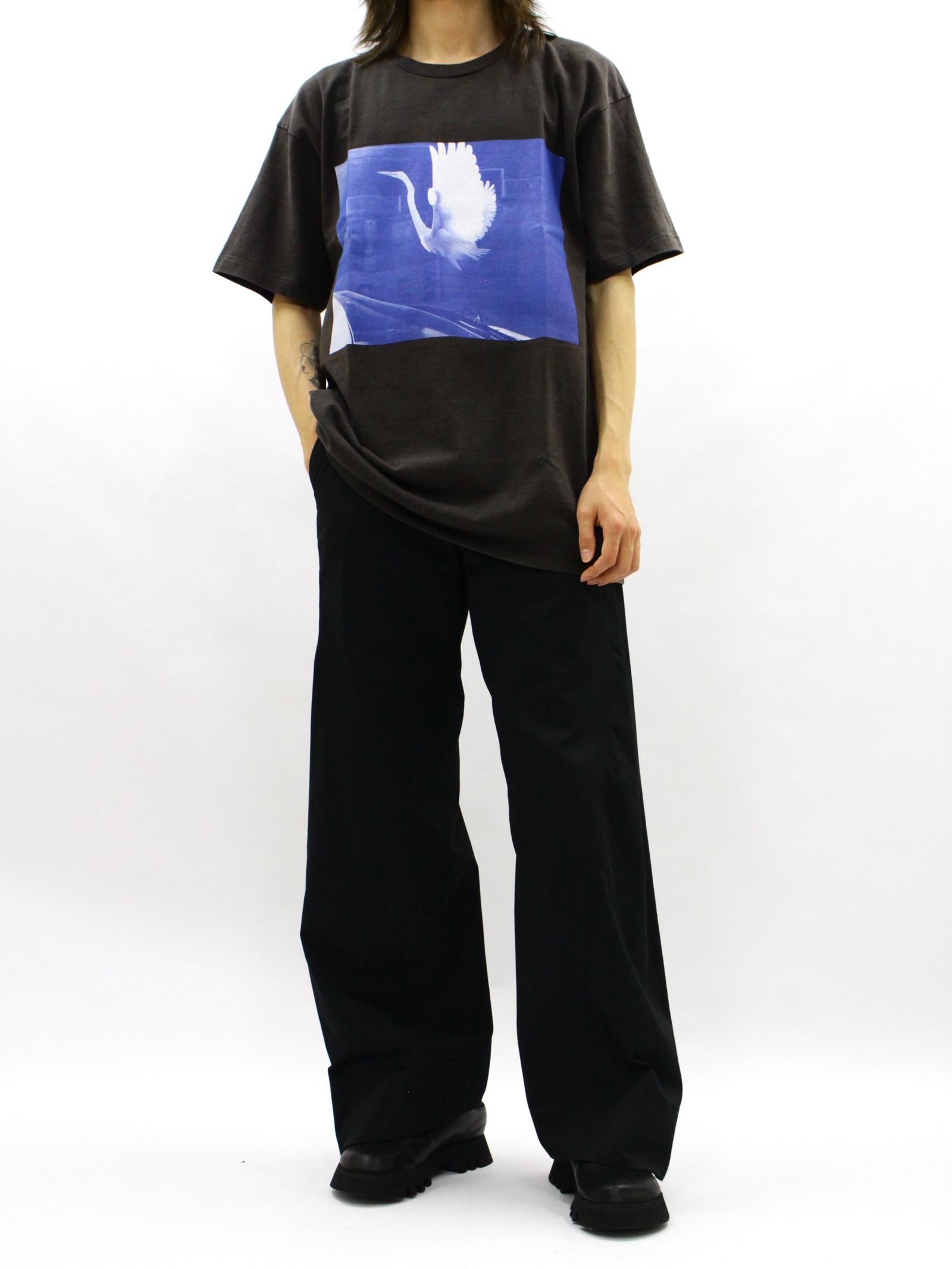 【26SS】ティム・バーバー フォトグラフ バード Tシャツ オニータ / Tim Barber Photograph BIRD T-SHIRT ONIETA / ブラック