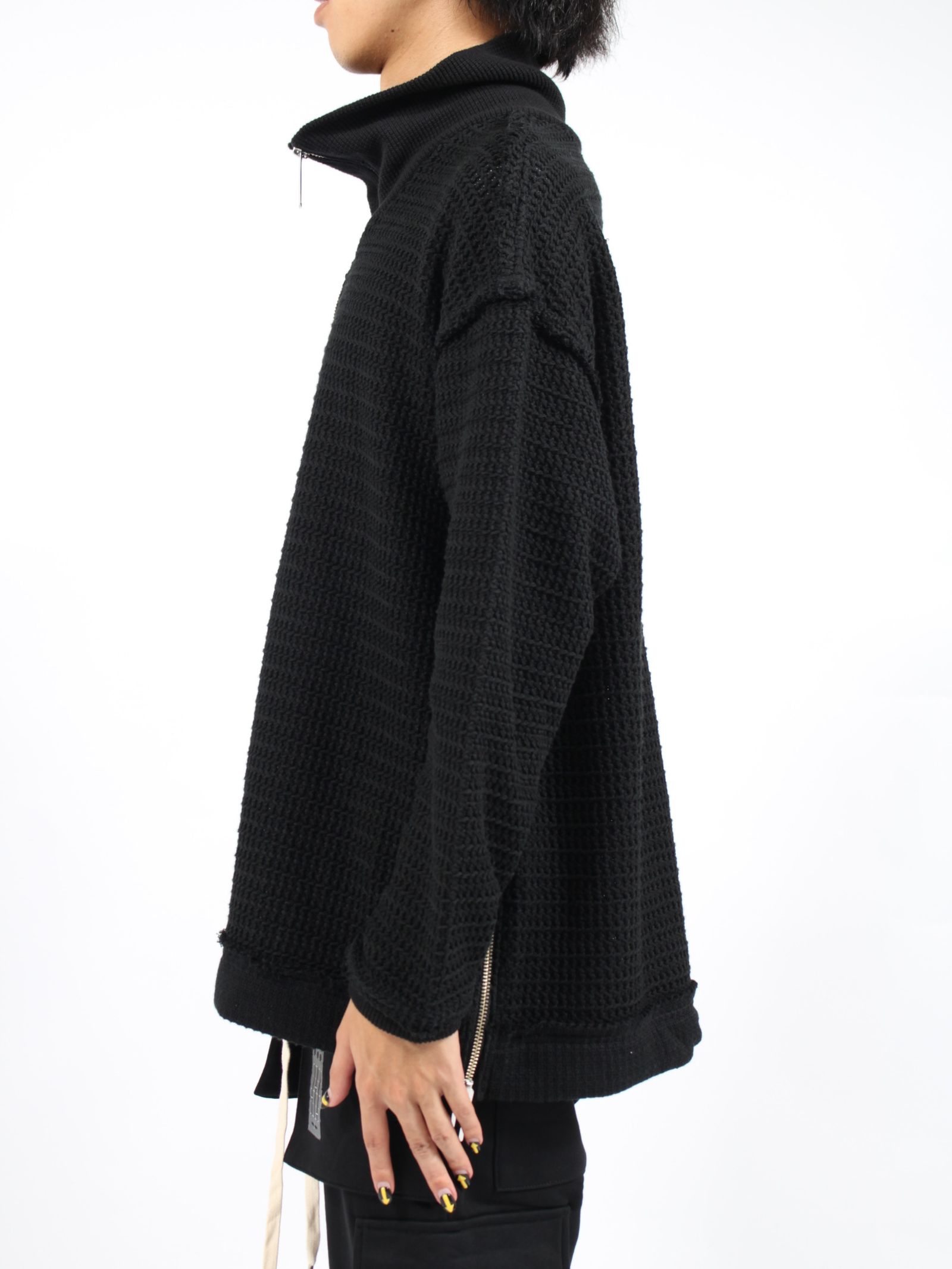 【24AW】バンドル ハーフジップ ニット / BUNDLE STZ / ブラック