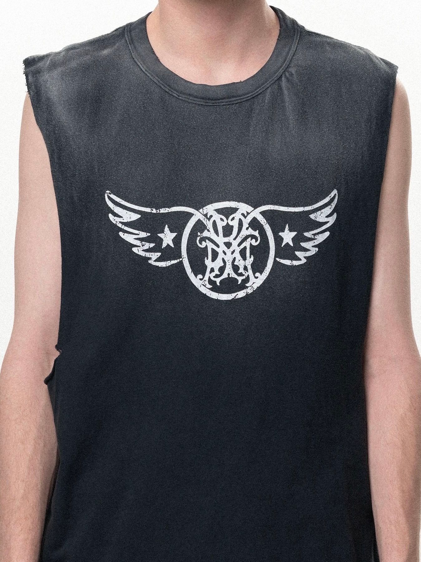 【26SS】"エアロ-カミヤ" ノースリーブ Tシャツ / "AERO-KMY" N/S TEE / ブラック