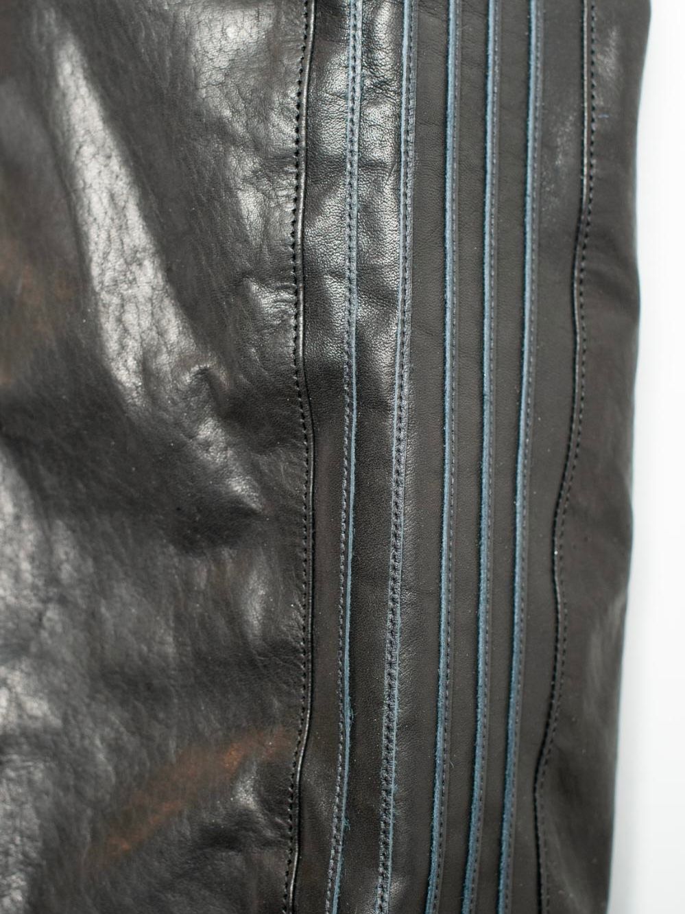 【25AW】ワイド トラック カウレザー パンツ / WIDE TRACK COW LEATHER PANTS / ブラック