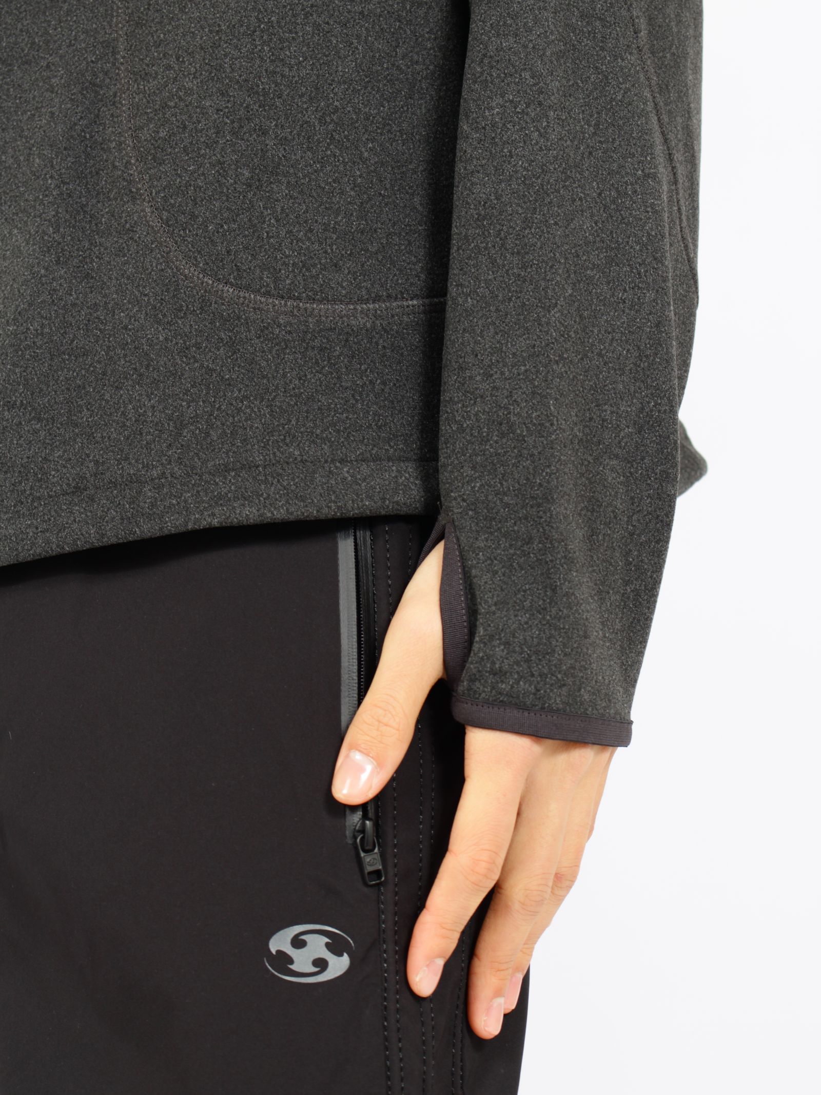【26AW】レイヤード フーディー パーカー / LAYERED HOODIE / チャコール
