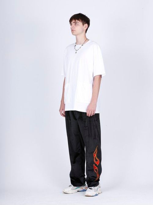 ベロア ヤンキー トラックパンツ YANKEE VELOUR TRACK PANTS / ブラック