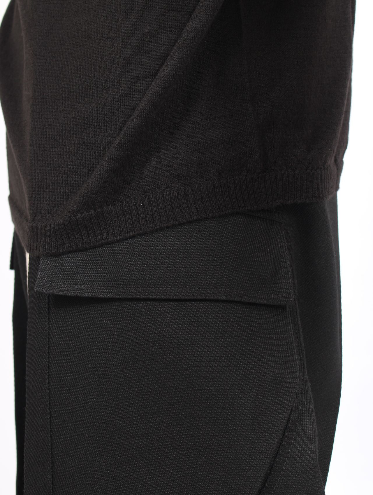 【25AW】オーバーサイズ タートル ニット カットソー / OVERSIZED TURTLE / ブラック
