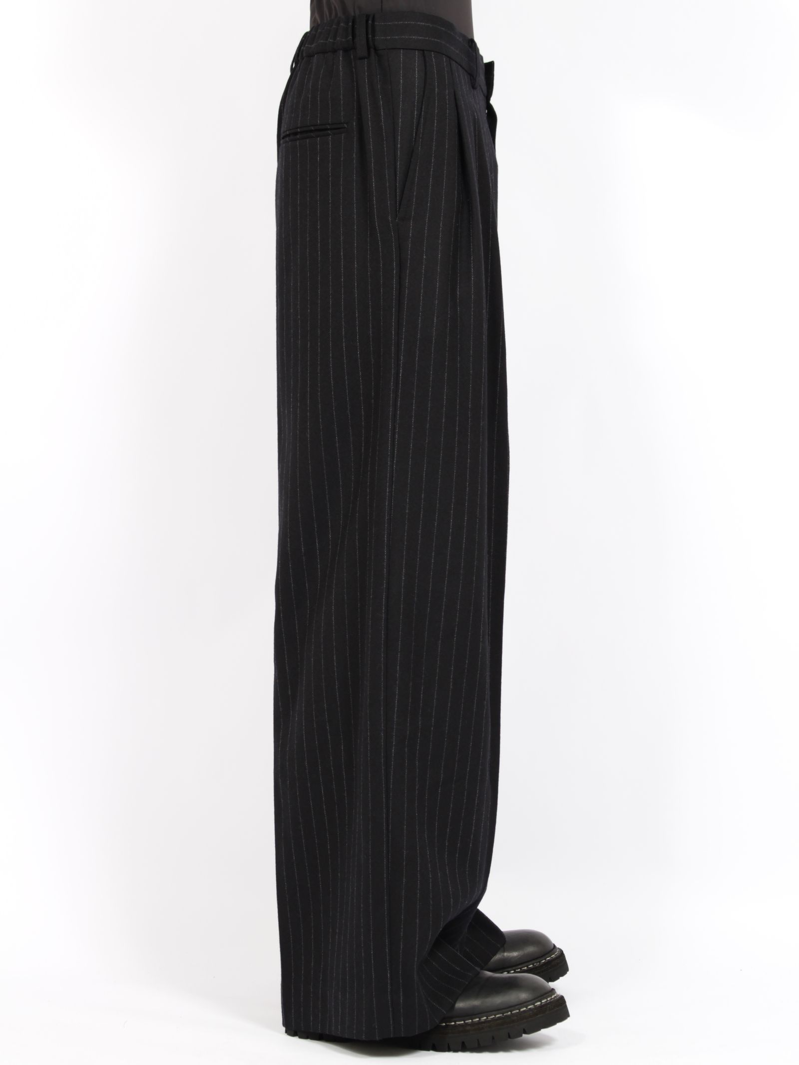 【26AW】ワイド トラウザーズ / WIDE TROUSERS / ブラック