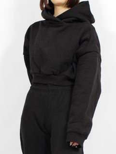 クロップド ヘビー フード / CROPPED HEAVY HOOD / SOOT(ブラック)