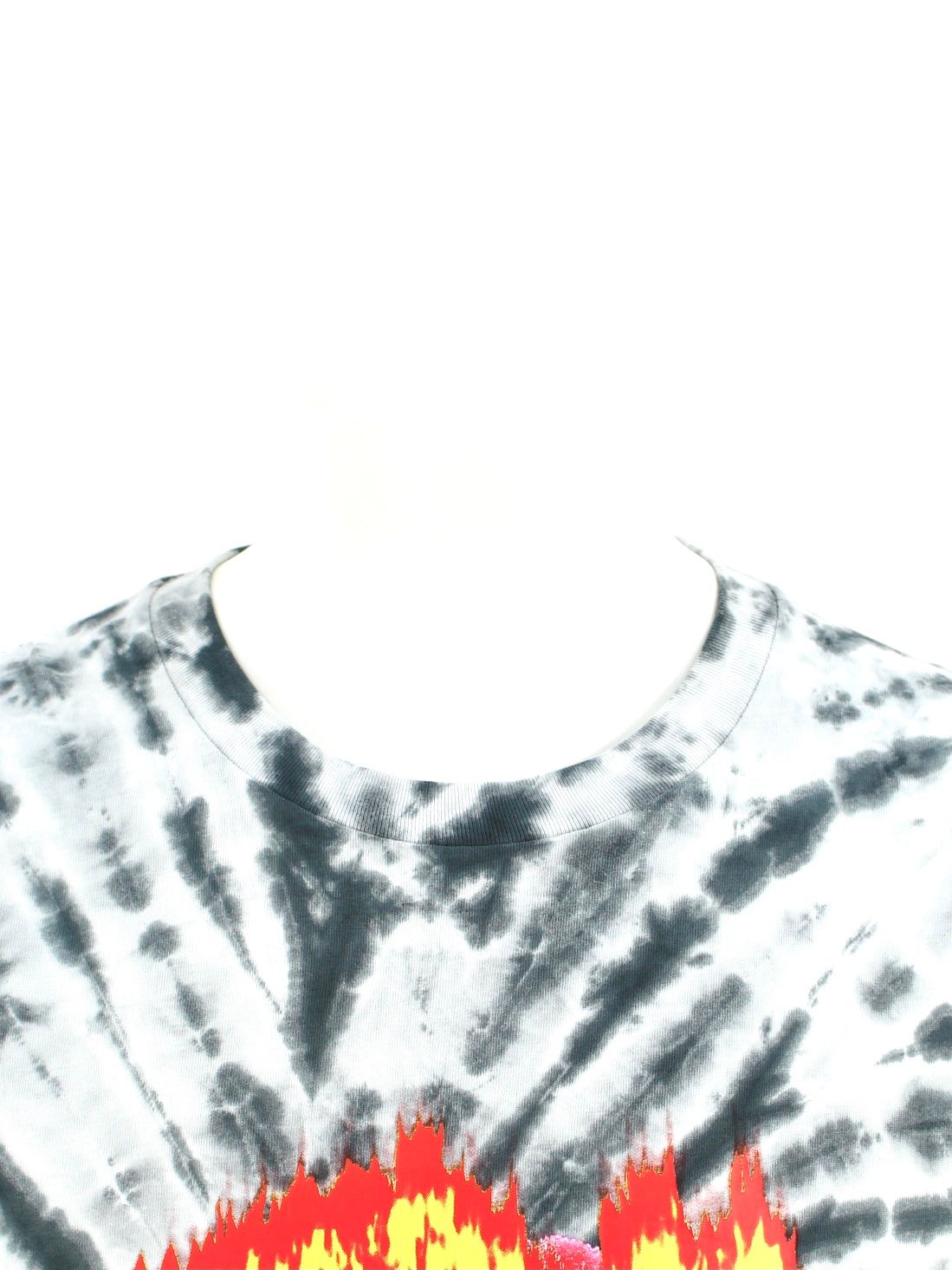 フレイムバス タイダイTシャツ / ASTROWORLD  Tour Flame bus Tie Dye Tee / ブラック × マルチカラー