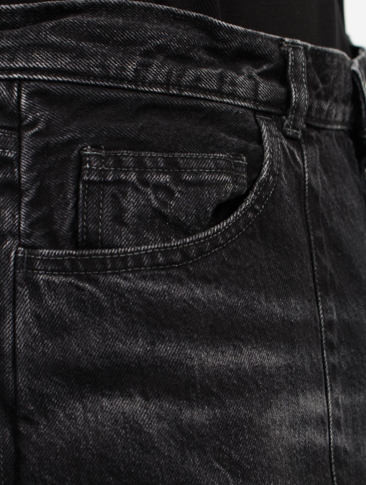 【25SS】ワイド シーム デニム バギー パンツ / WIDE SEAM DENIM BAGGY PANTS.13 / ダメージブラック