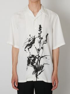【27SS】オープンカラーシャツ 花柄 半袖 シャツ / OPEN-COLLAR SHIRT / ホワイト