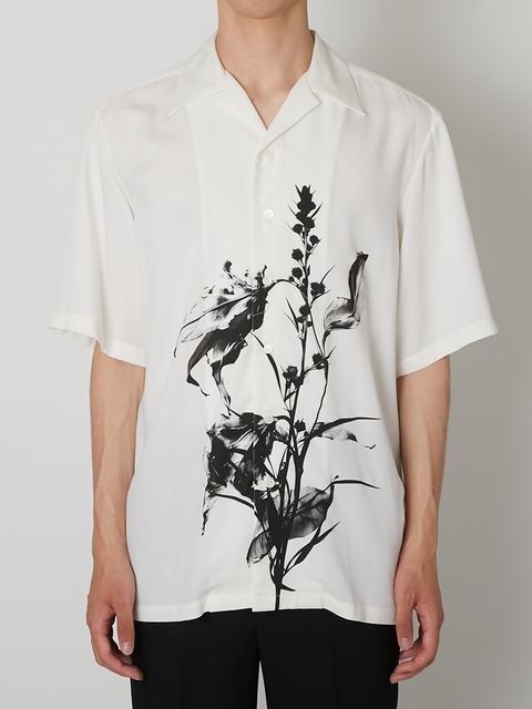 【27SS】オープンカラーシャツ 花柄 半袖 シャツ / OPEN-COLLAR SHIRT / ホワイト