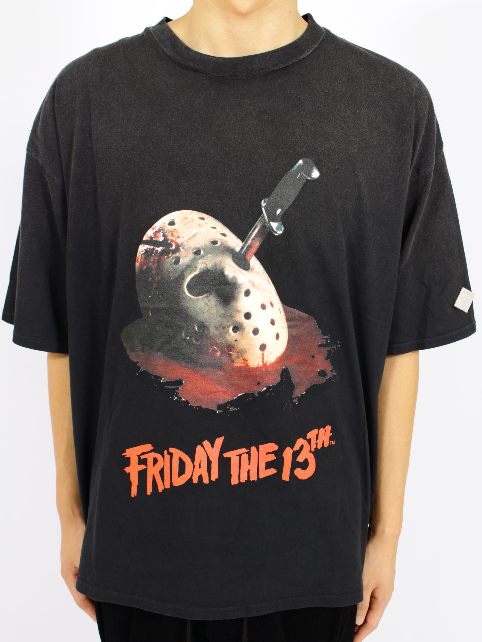 【13日の金曜日コラボ】ヴィンテージ エフェクト Tシャツ / x FRIDAY THE 13TH VINTAGE EFFECT T-SHIRT 01 / ブラック