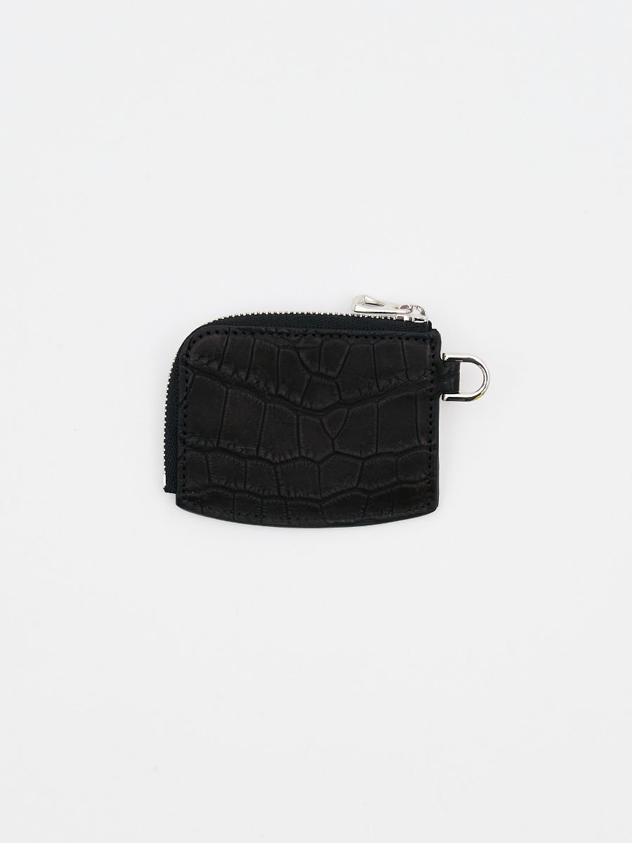 限定レザー クリスティ ミニ コイン ケース カリブ クロコ / CRISTY MINI COIN CASE CARIB CROCO / ブラック