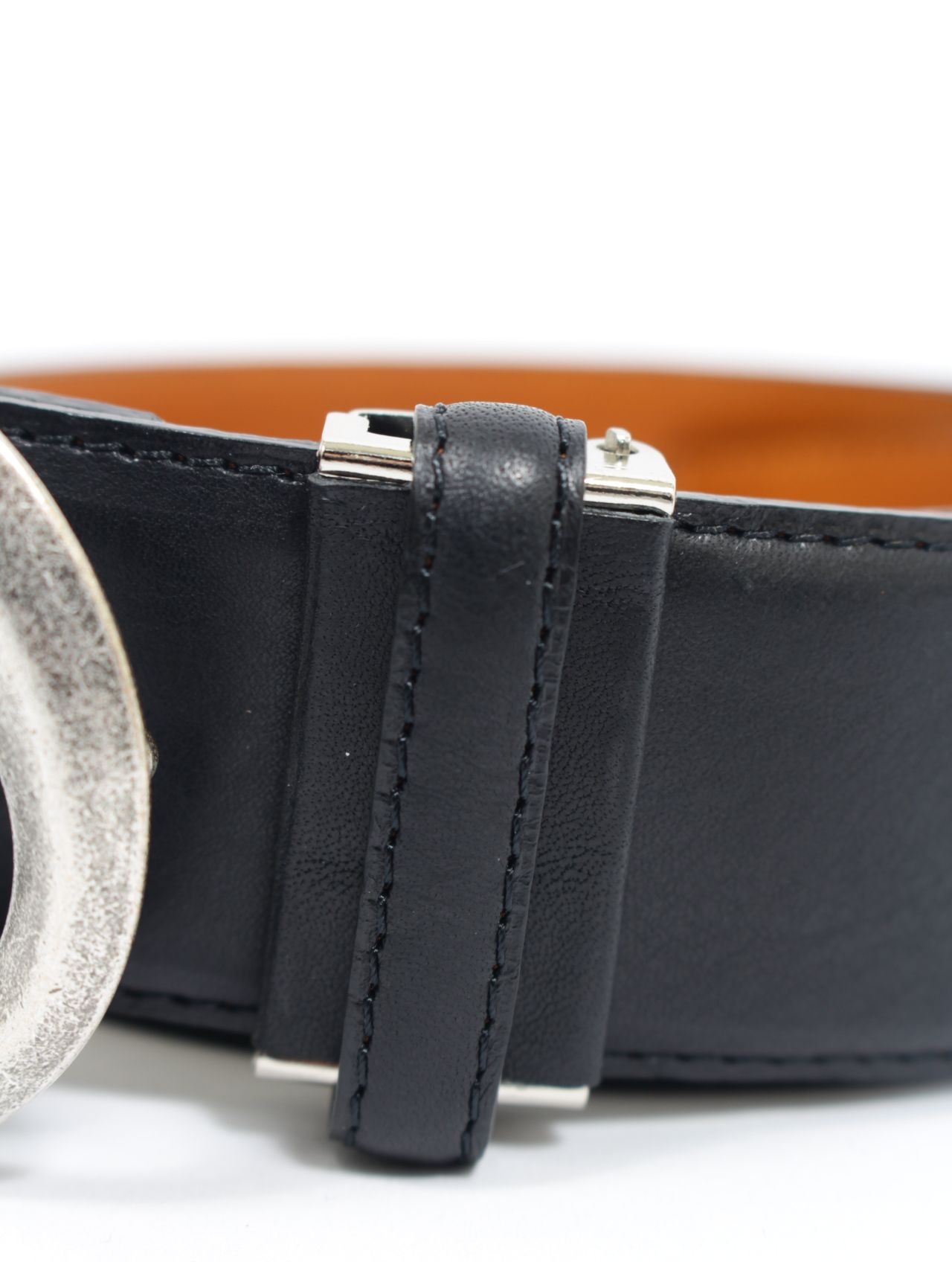 【25AW】Dバックル カウレザー ベルト / "D" BUCKLE VELT / ブラック