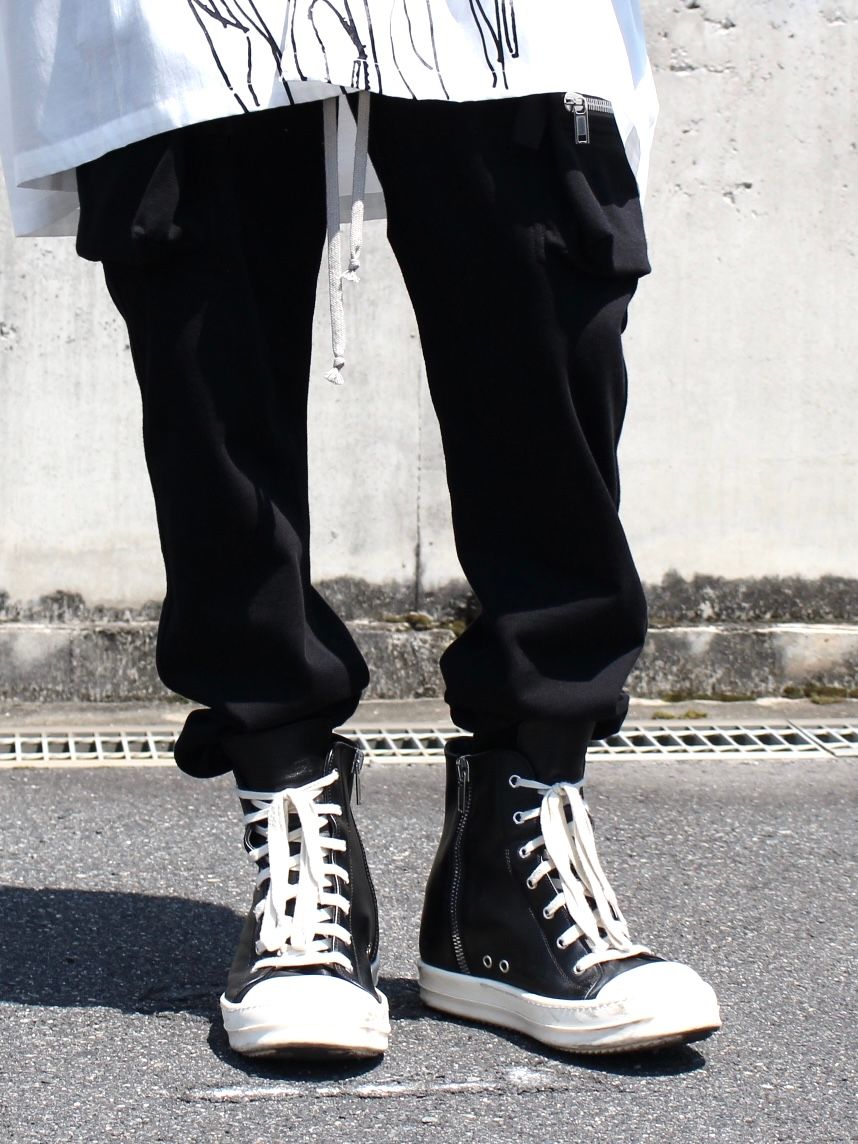 【22FW】ハイカットレザー スニーカー / SNEAKERS / ブラック × ホワイト - 40(約25cm) - ブラック