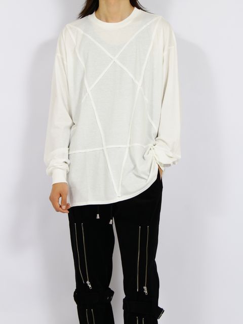 【26AW】コットン ペンタグラム スイッチ ロングスリーブ Tシャツ / COTTON PENTAGRAM SWITCHED L/S T-SHIRT / ホワイト