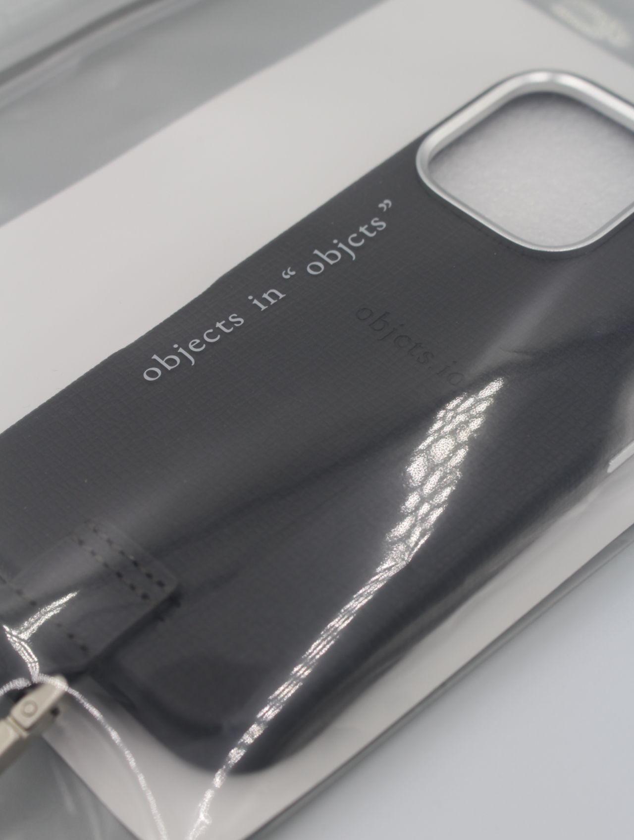 カラビナ付アイフォンケース / CARABINER CASE / グレー