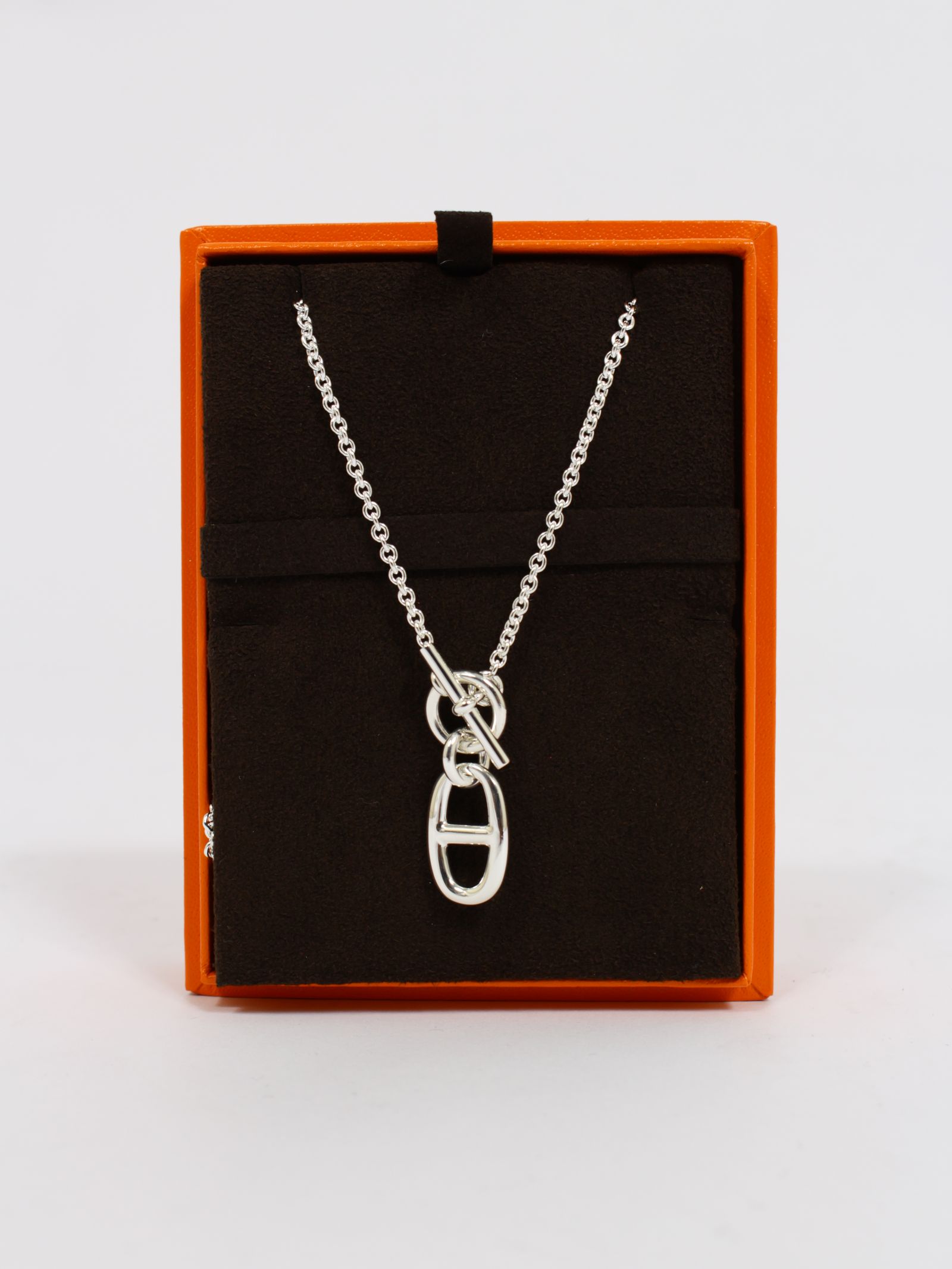 【HERMES】シェーヌダンクル アミュレット ネックレス シルバー925 / CHAINE DANCRE AMULET / シルバー