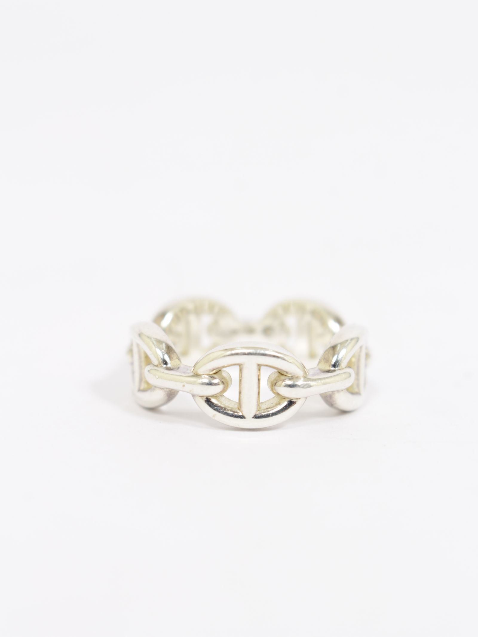【HERMES VINTAGE】アンシェネリング / ENCHAINEE RING / シルバー