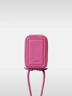 レザーストラップ付アイフォンアクセサリー ウォレット / STRAPPED ACCESSORY WALLET / ショッキングピンク
