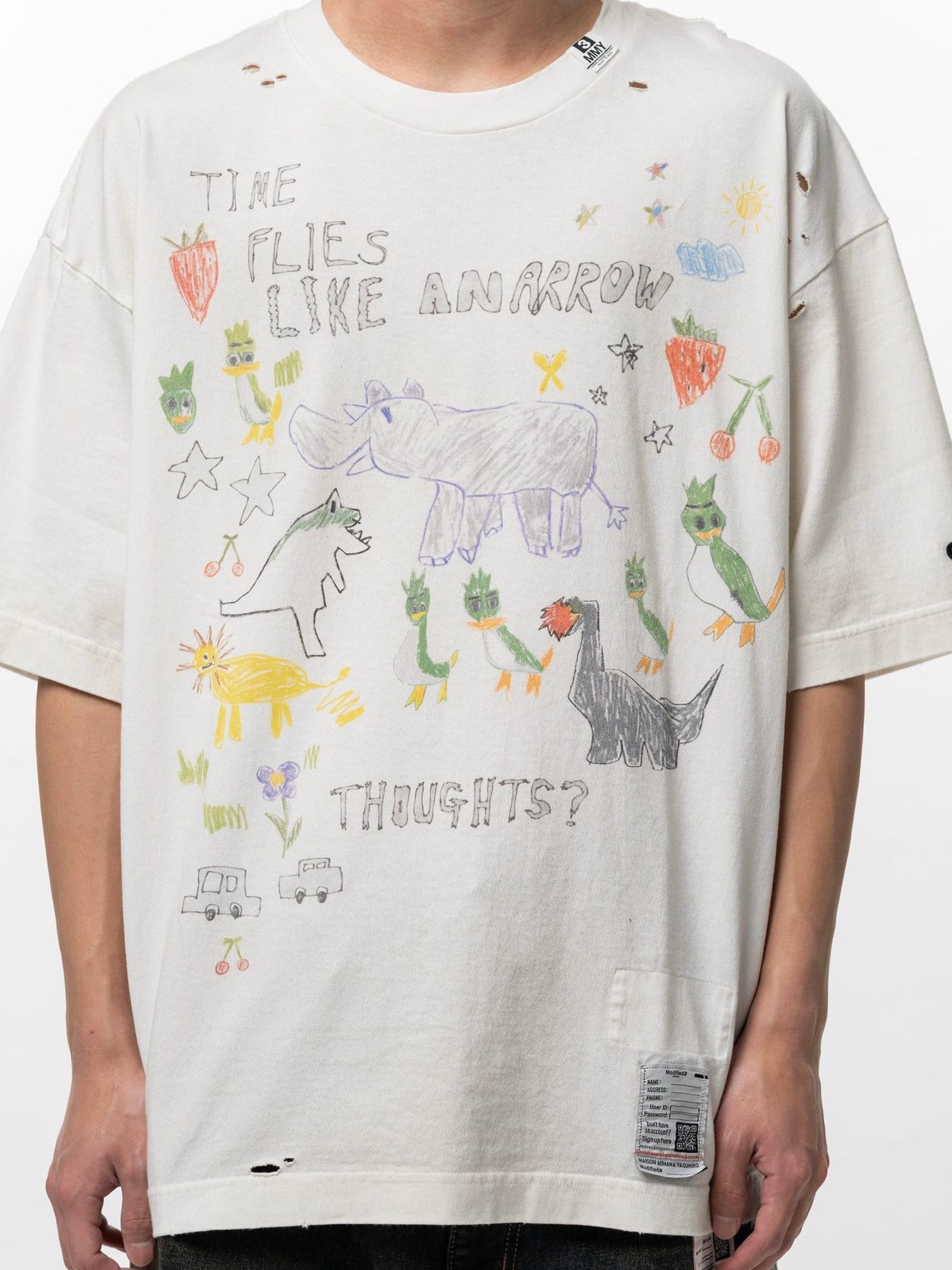 【26SS】キッズ ドゥードゥル Tシャツ  半袖 カットソー / KIDS DOODLE TEE / ホワイト