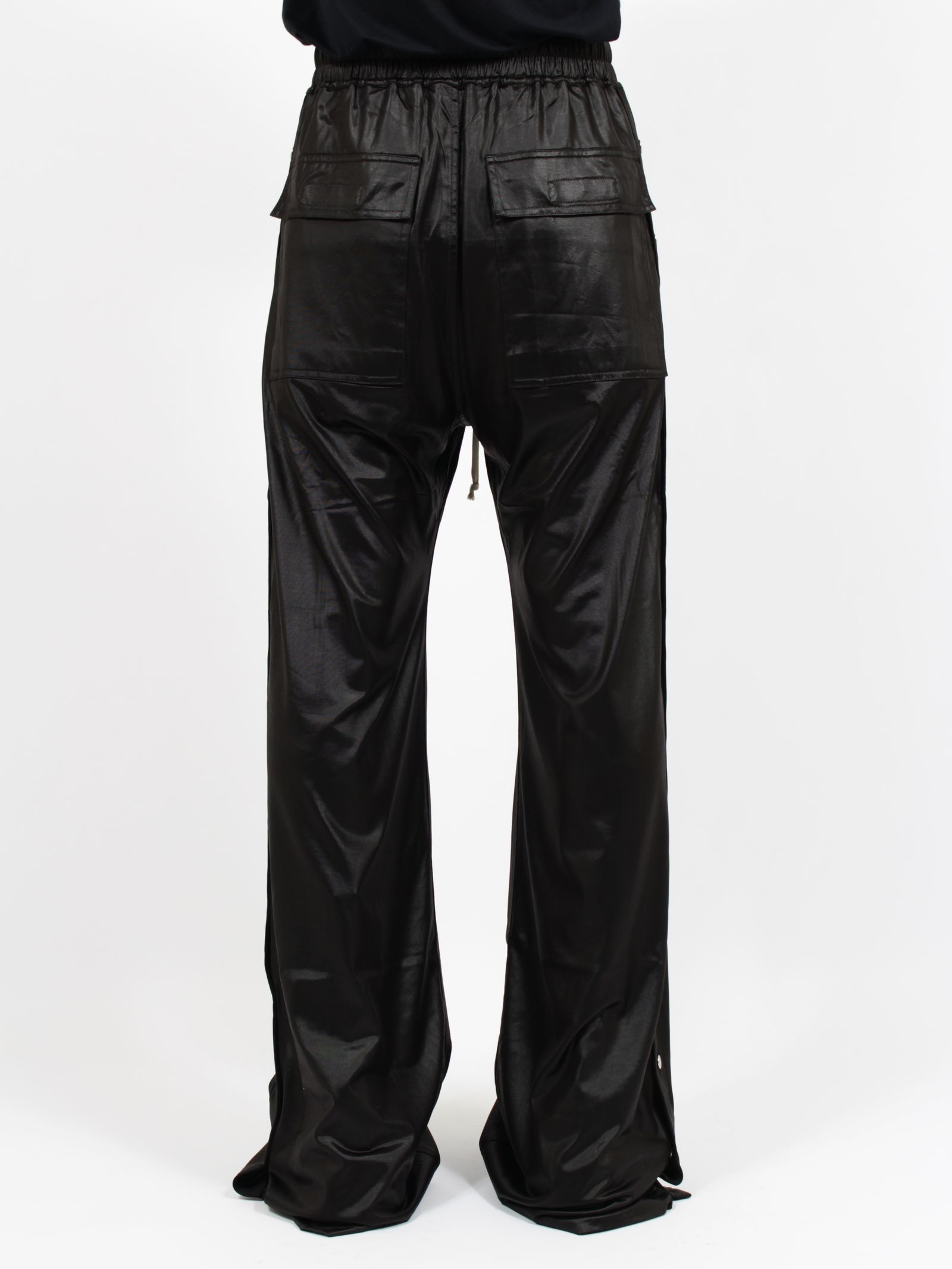 【26SS】サイドスナップボタン ワイド プッシャー パンツ / WIDE PUSHER PANTS / ブラック