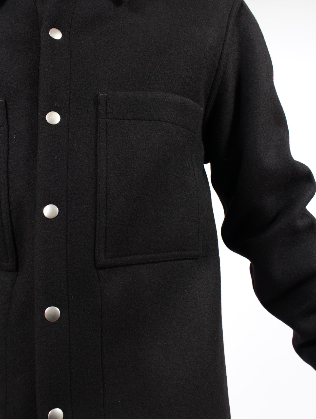 【25AW】ウール アウターシャツ / OUTERSHIRT / ブラック