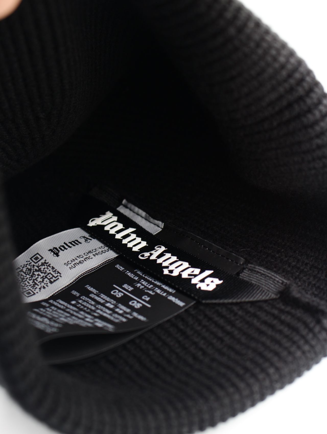 【25SS】クラシック ロゴ ショート ビーニー 帽子 / CLASSIC LOGO SHORT BEANIE /ブラック×ホワイト