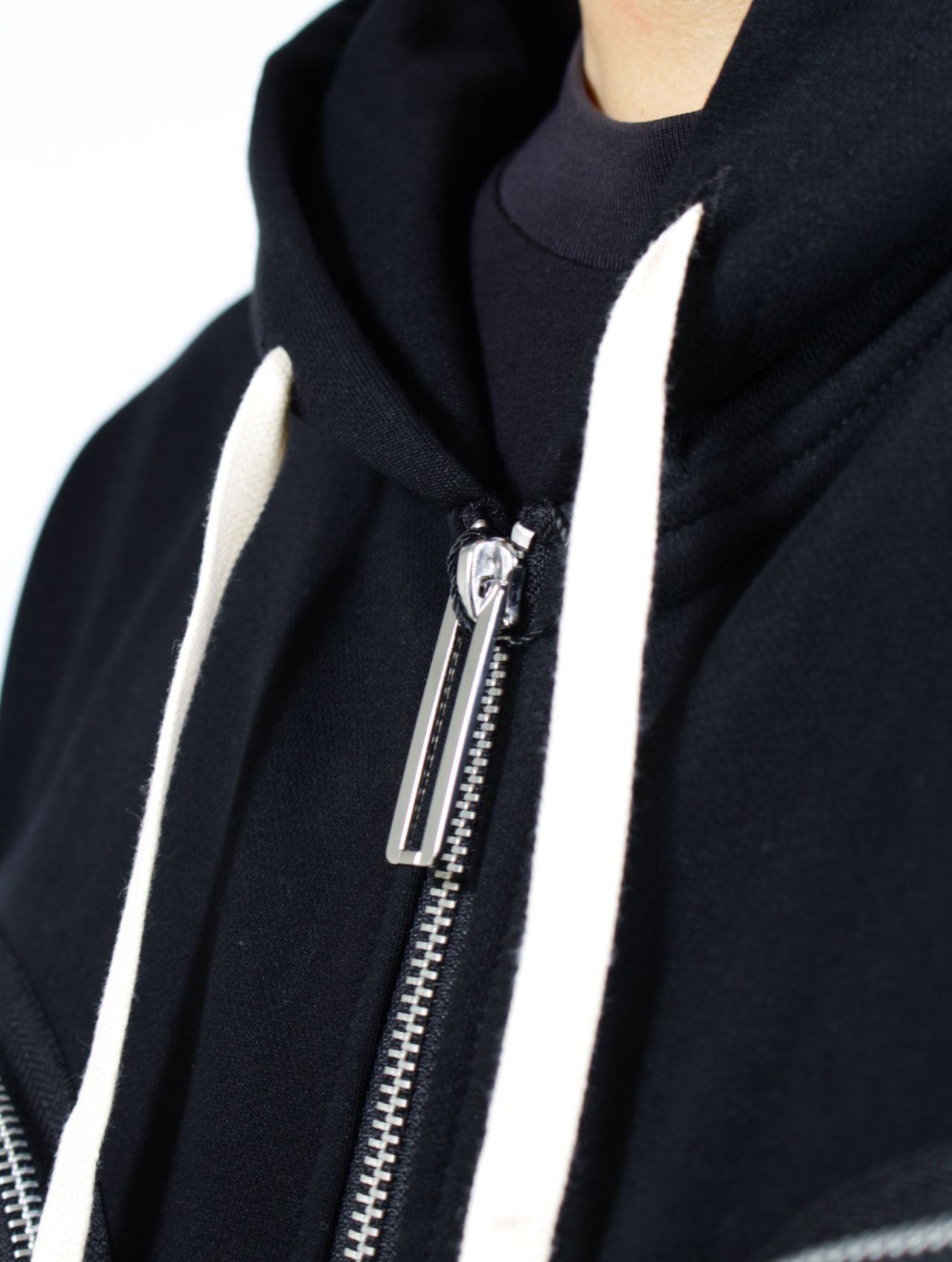【25SS】ヒドゥン ジップアップ フーディー ジップパーカー / HIDDEN ZIP UP HOODIE / ブラック