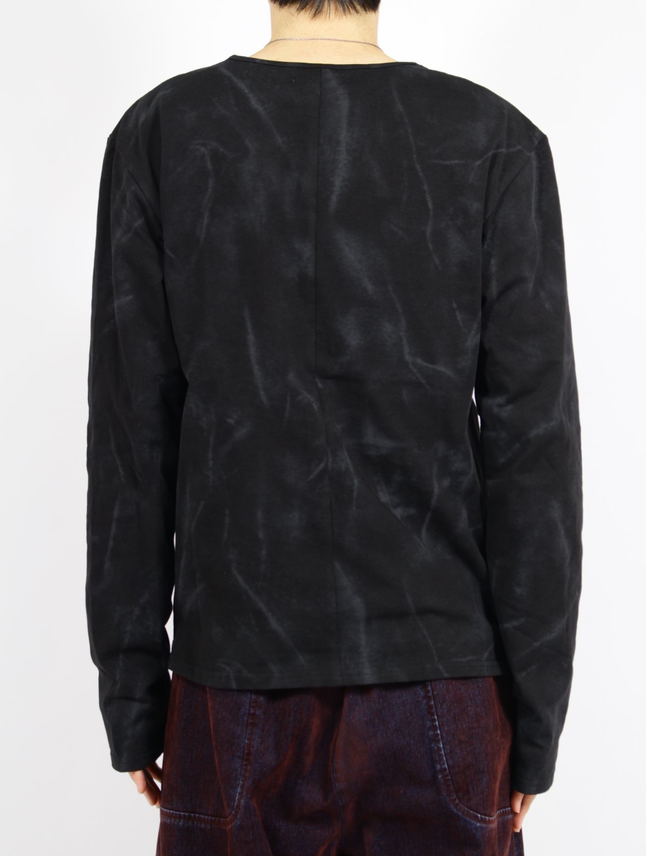 【26SS】 レイヤード ヘンリー ロング スリーブ カットソー / LAYERED HENLY LONG SLEEVES / ブラック