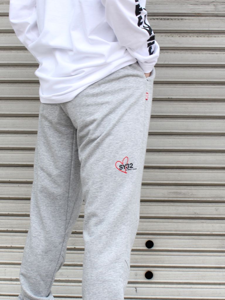 SY32 by SWEET YEARS - 【定番モデル】ベーシック スウェットパンツ / BASIC SWEAT PANTS / グレー ×  ブラック | STORY