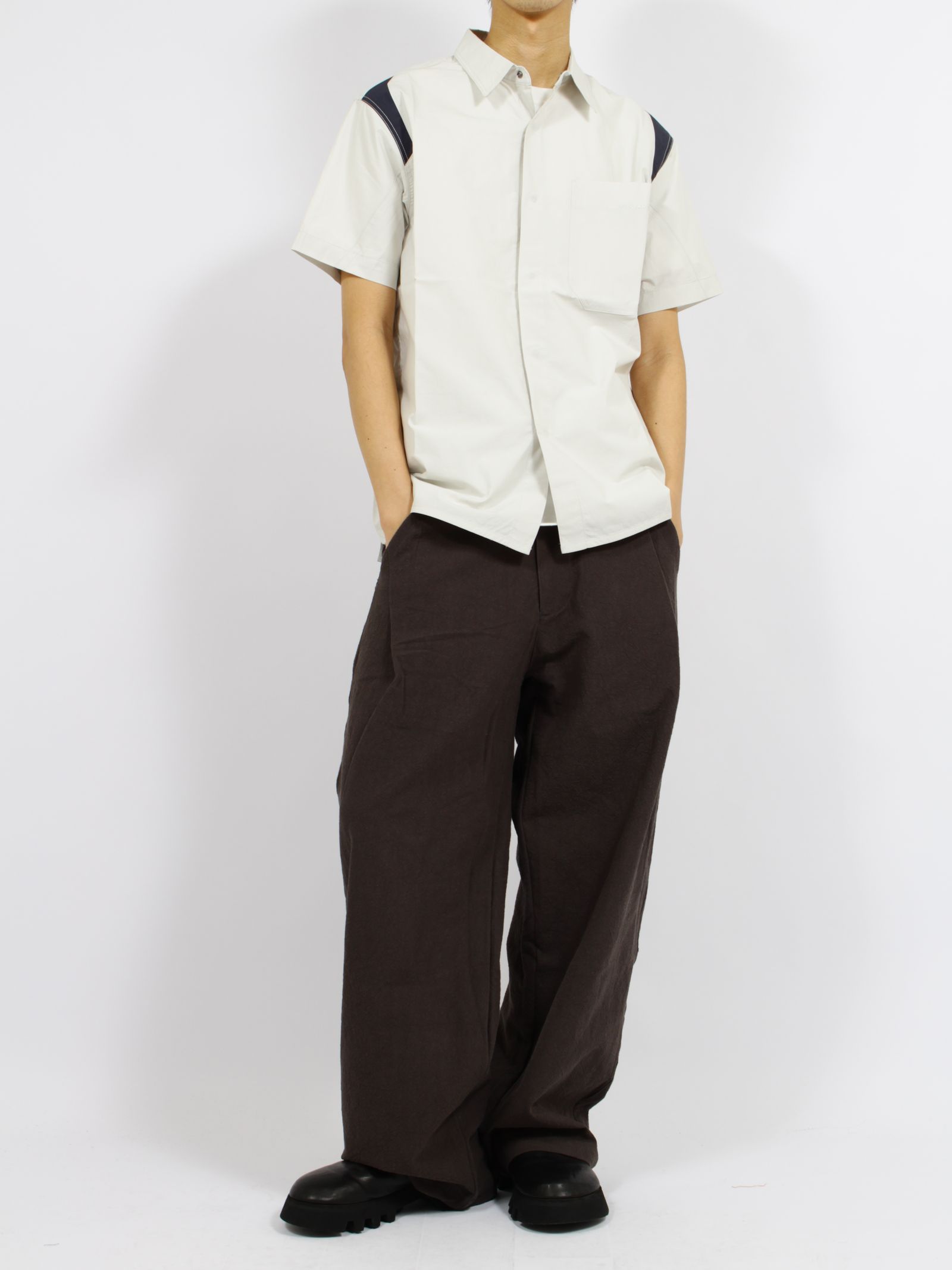 【26SS】ブロック シャツ / BLOCK SHIRT / ライト グレー