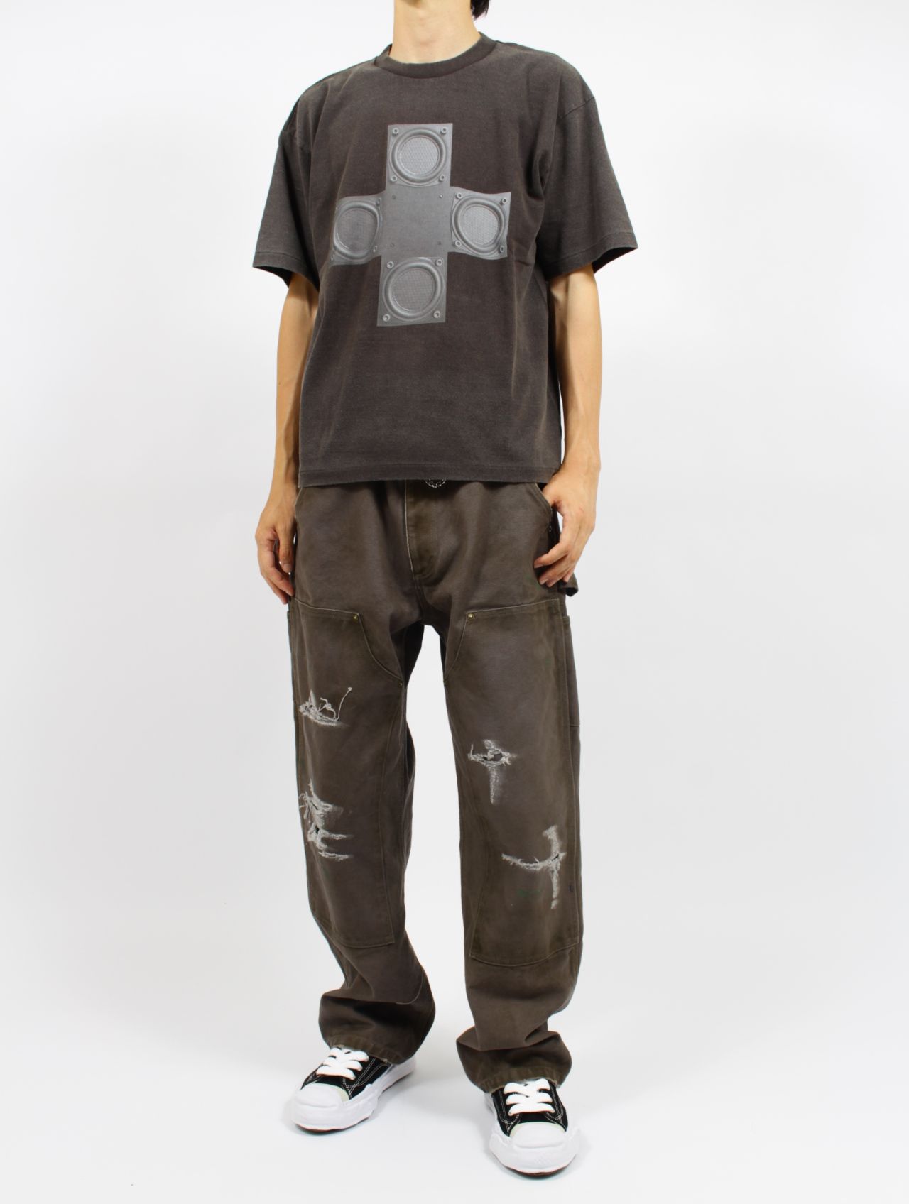 【25AW】スピーカー グラフィック Tシャツ 半袖 カットソー  / SPEAKER T-SHIRTS / ブラック