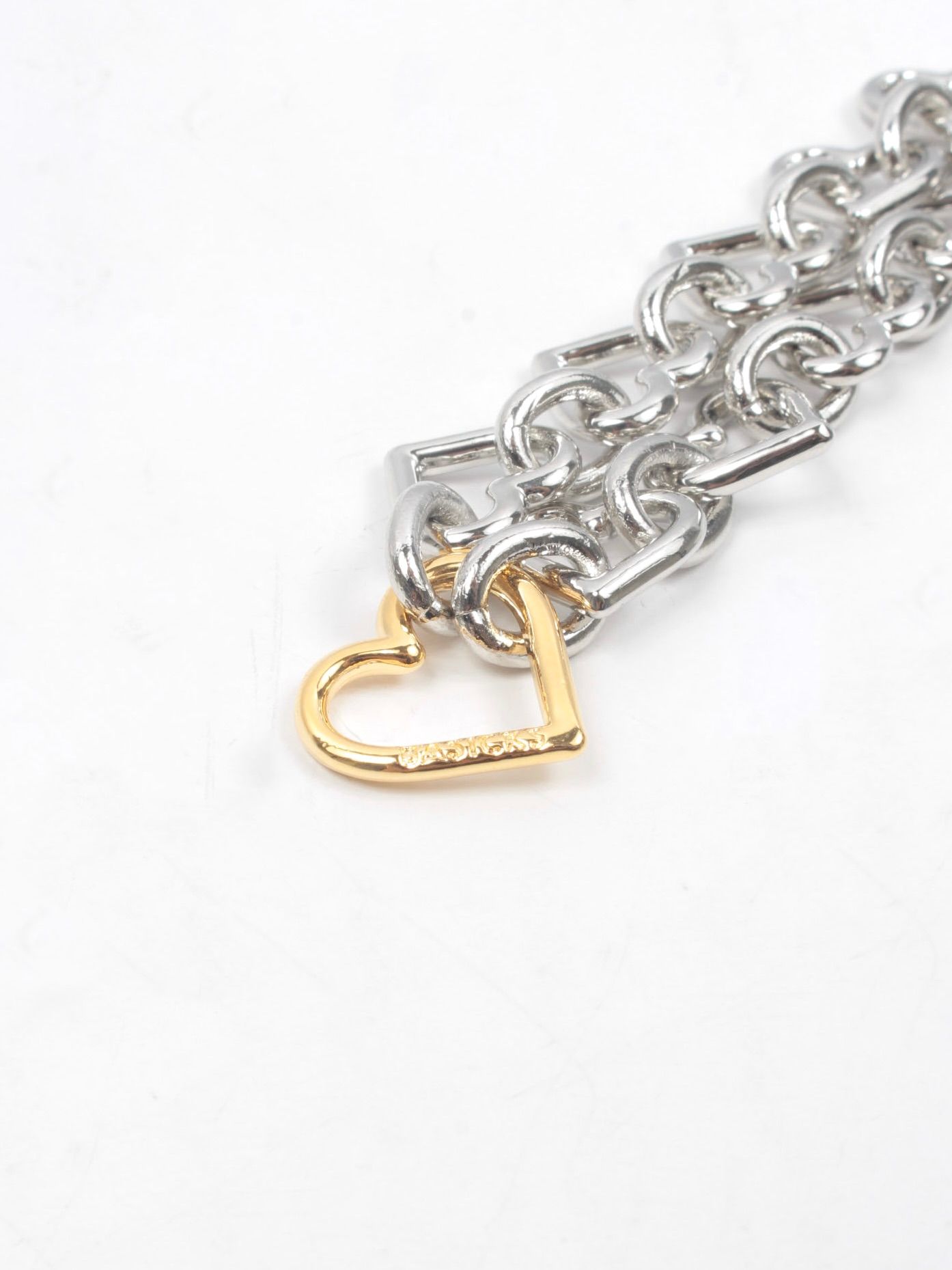 【24AW】ハート シェープ ブレスレット / HEART SHAPED BRACELET / シルバー x ゴールド