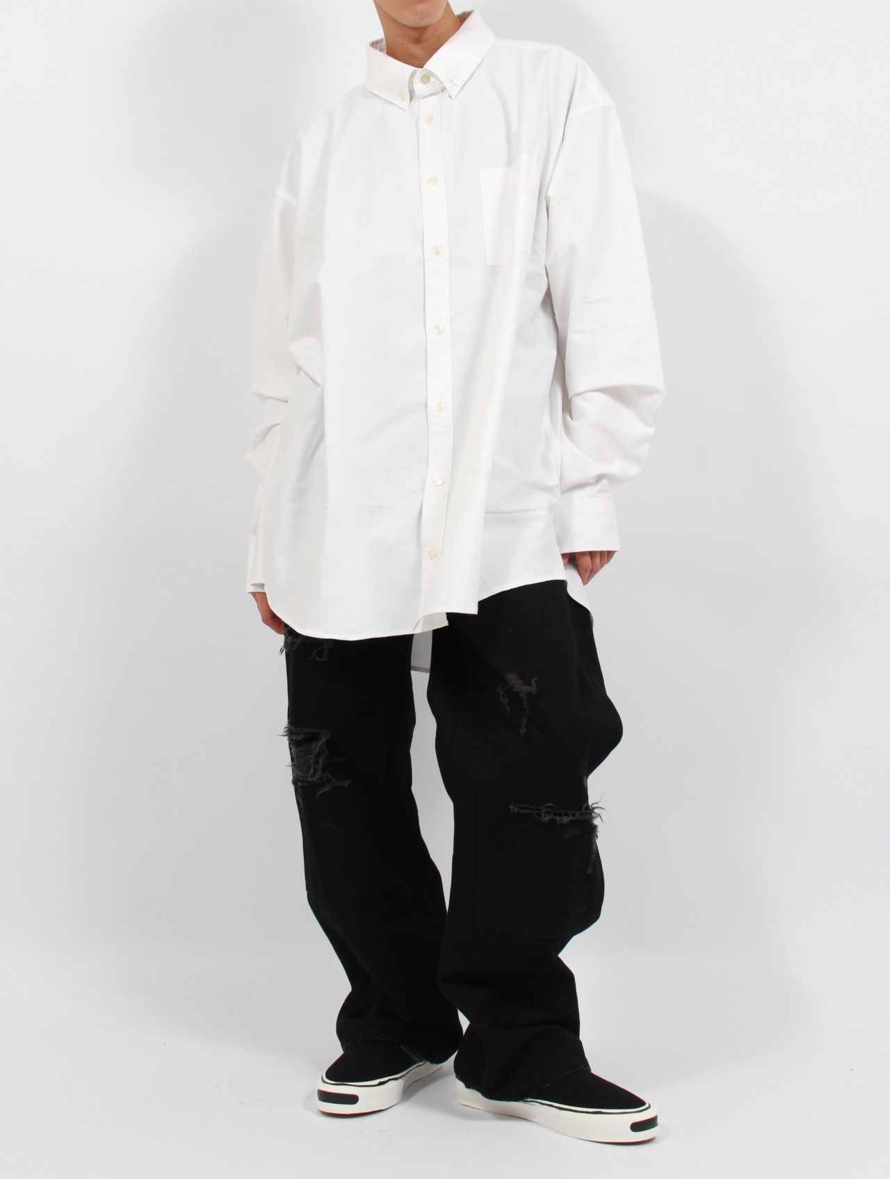 【25AW】オーバーサイズ オックスフォード シャツ / OVERSIZED OXFORD SHIRT / ホワイト