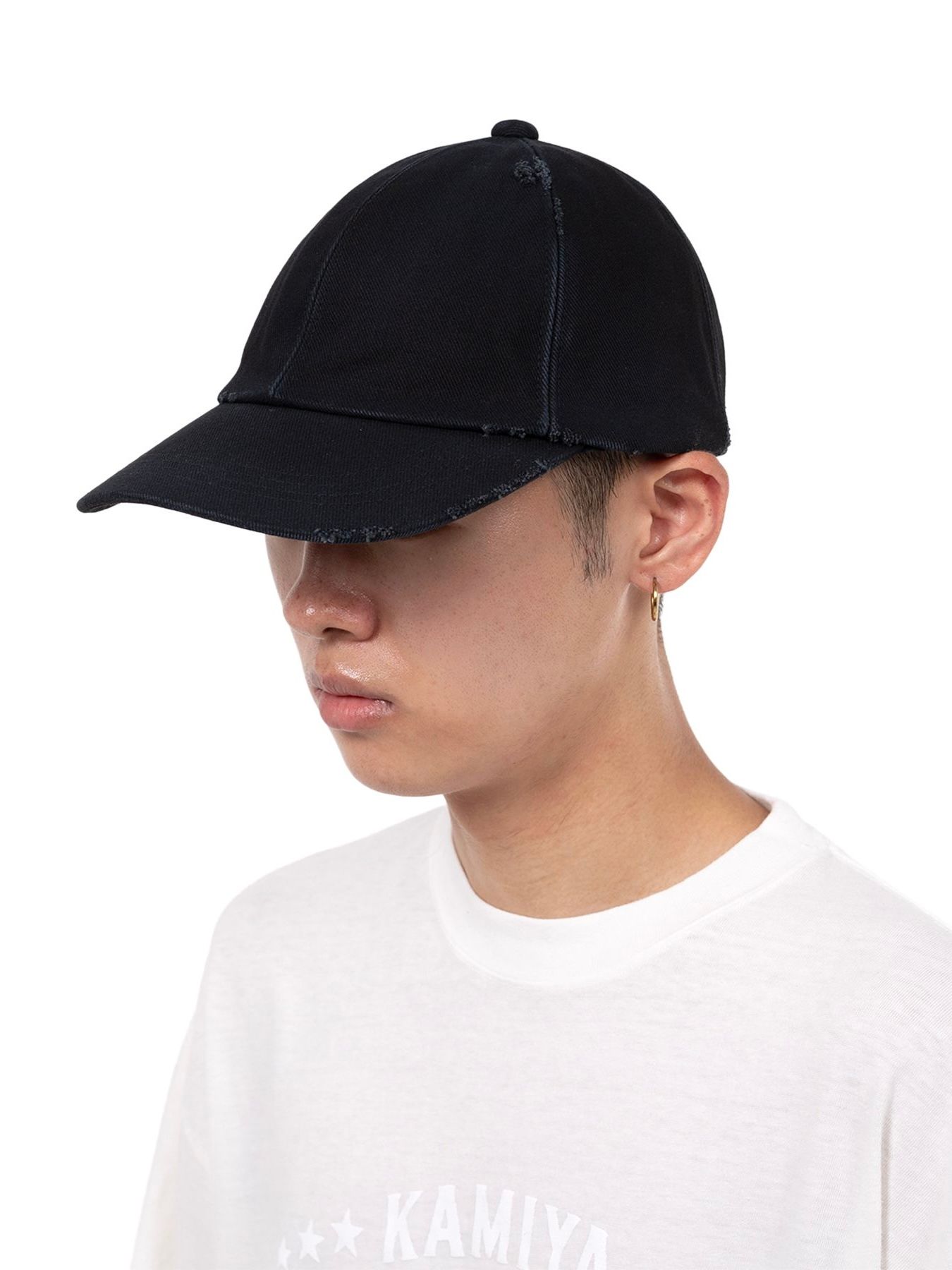 【24AW】 ディストレスト キャップ / DISTRESSED CAP / ブラック
