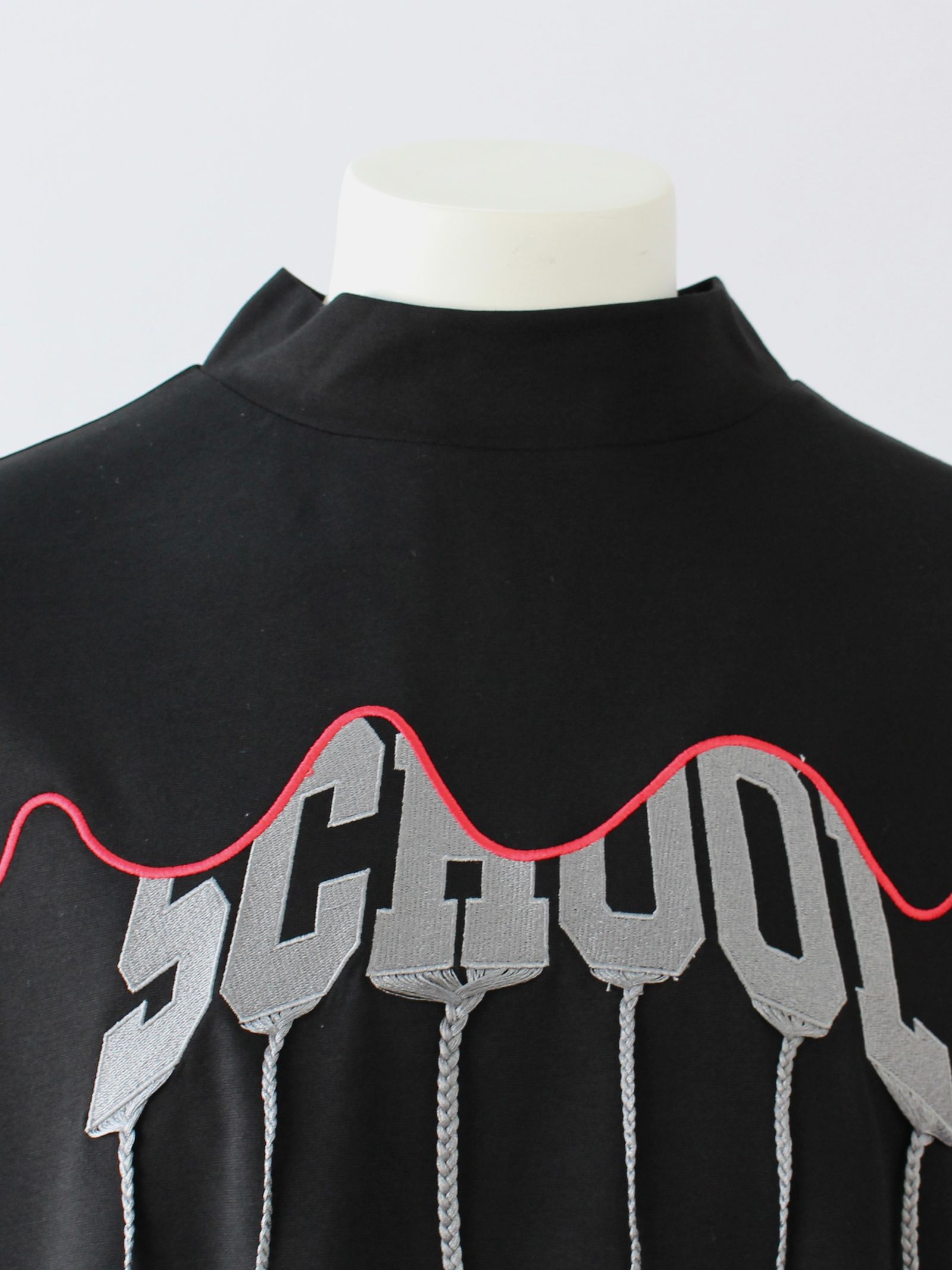 スクール フリンジ Tシャツ / SCHOOL BRAID TEE / ブラック