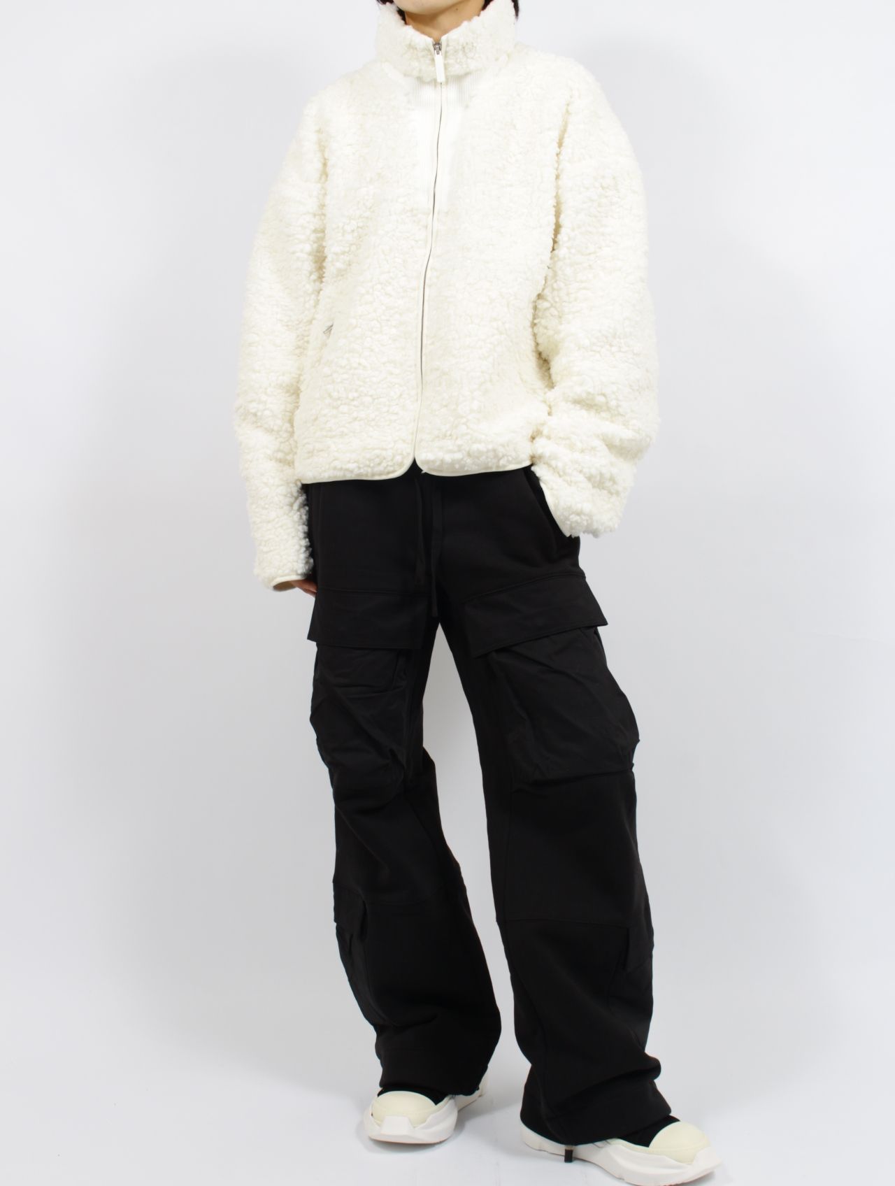 【25AW】ボア フリース ジップアップ ジャケット / EF JACKET / ホワイト
