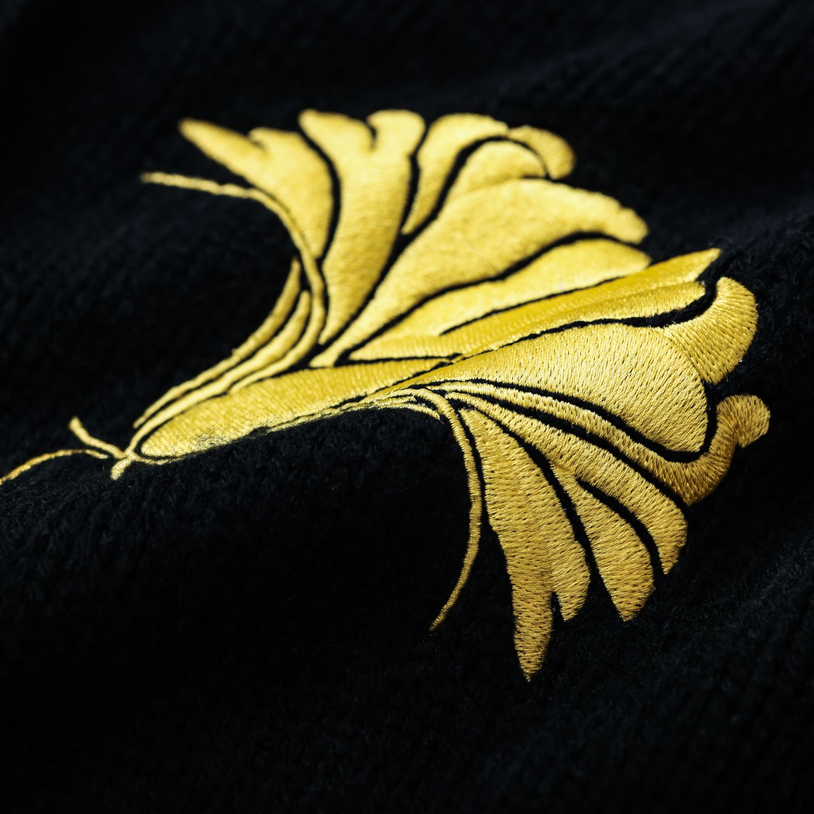 【26AW】エンブロイダリー ニット カーディガン / EMBROIDERY KNIT CARDIGAN / ブラック