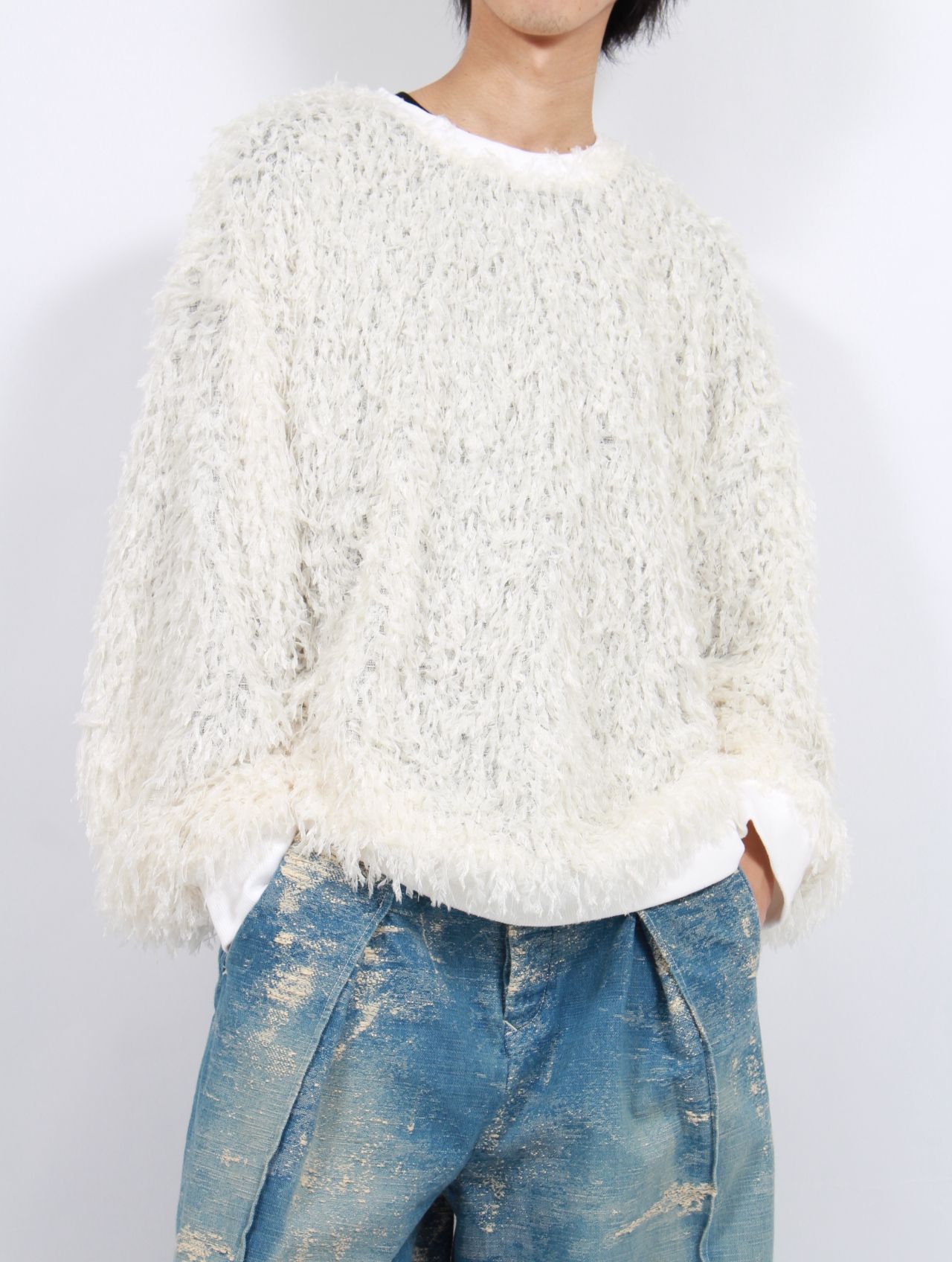 el conductorH - 【残り一点】Waffle Tail Long Sleeve Top
